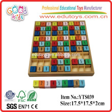 Colorful number board for kids wooden brain games in wooden toys